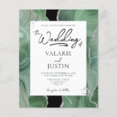 Sage Green Silver Agate Budget Weddenschap All in (Voorkant)