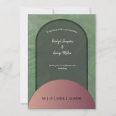 Sage Green Simple Boho Chique Uitnodiging voor een (Voorkant)