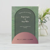 Sage Green Simple Boho Chique Uitnodiging voor een (Staand voorkant)