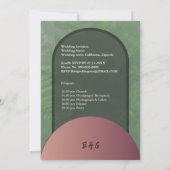 Sage Green Simple Boho Chique Uitnodiging voor een (Achterkant)