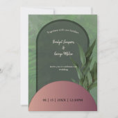 Sage Green Simple Boho Chique Uitnodiging voor een (Voorkant)