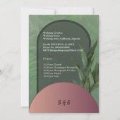 Sage Green Simple Boho Chique Uitnodiging voor een (Achterkant)