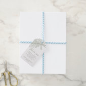 Sage Green Simple Botanical Cadeaulabel (Met Touw)