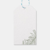 Sage Green Simple Botanical Cadeaulabel (Achterkant)