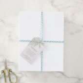 Sage Green Simple Botanical Cadeaulabel (Met Touw)