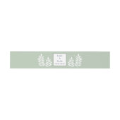 Sage Green Simple Elegant Modern Wedding Uitnodigingen Wikkel (Vlak)