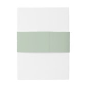Sage Green Simple Elegant Modern Wedding Uitnodigingen Wikkel (Achterkant Voorbeeld)