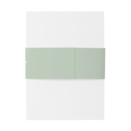 Sage Green Simple Elegant Modern Wedding Uitnodigingen Wikkel (Achterkant Voorbeeld)