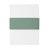 Sage Green Simple Elegant Modern Wedding Uitnodigingen Wikkel (Achterkant Voorbeeld)
