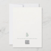 Sage Green Simple Minimal Bridal Shower Invitation Kaart (Achterkant)