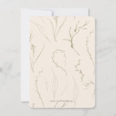 Sage Green Simple Modern Arch Wedding Save The Date (Achterkant)