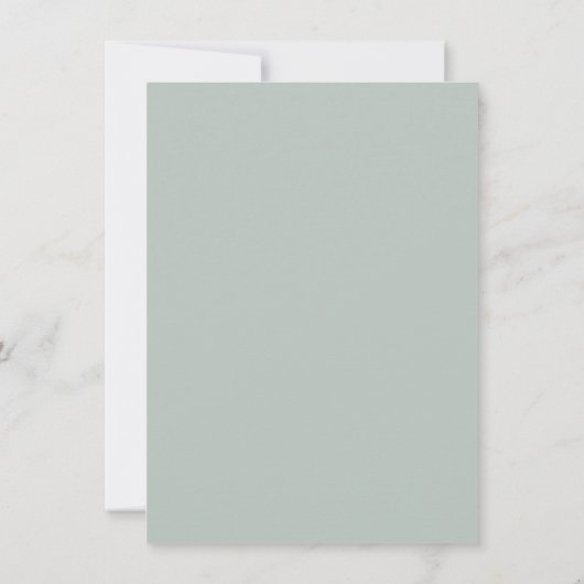 Sage Green Simple Modern Chic Script Wedding Bedankkaart (Achterkant)
