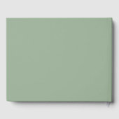 Sage Green Simple Modern Minimalist Weddenschap Gastenboek (Achterkant)