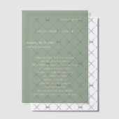 Sage Green Simple Modern Wedding Program Vellum Uitnodigingen (Offset (Uitnodiging))