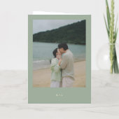Sage Green Simple Modern Wedding Programma (Achterkant)