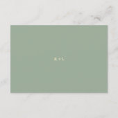 Sage Green Simple Modern Wedding RSVP Kaartje (Achterkant)