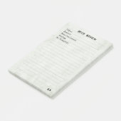 Sage Green Simple Monogram Book Review Post-it® Notes (Schuin)