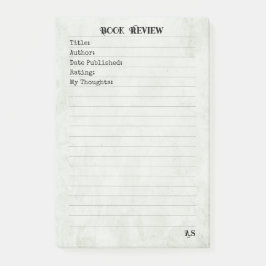 Sage Green Simple Monogram Book Review  Post-it® Notes
