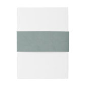 Sage Green Simple Monogrammed Uitnodigingen Wikkel (Achterkant Voorbeeld)