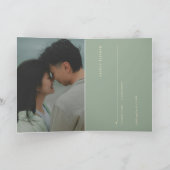 Sage Green Simple Photo Modern Wedding (Binnen)