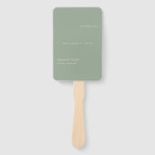 Sage Green Simple Photo Modern Wedding Handwaaier (Voorkant)