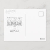 Sage Green Simple Year A verse Start Photo Holiday Briefkaart (Achterkant)