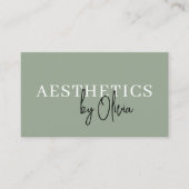 Sage Green Skincare Esthetician QR-code Visitekaartje (Voorkant)