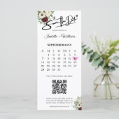 Sage Green Sla de datum op Foto Strip QR Wedding (Staand voorkant)