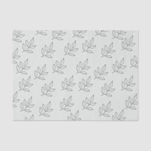 Sage Green Small Business Minimalist Botanical Tissuepapier (Voorkant)
