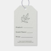 Sage Green Small Business Minimalist Price Tag Cadeaulabel (Achterkant)