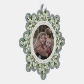 Sage Green Snowberry+Greenery Holiday Paper Ornament Kaart (Rechts)