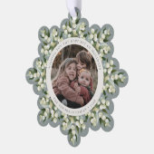 Sage Green Snowberry+Greenery Holiday Paper Ornament Kaart (Links)