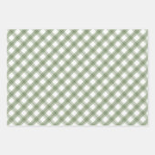 Sage Green Snowflakes Pine Pset Holiday Patronen Inpakpapier Vel (Voorkant 2)