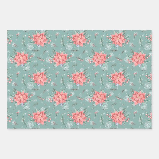 Sage Green Snowman Holiday Inpakpapier Vel (Voorkant 2)