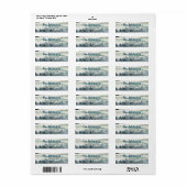 Sage Green Snowy vakantie bos landschap Etiket (Full Sheet)