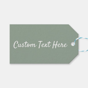 Sage Green Soft Pastel Effen Kleur Cadeaulabel