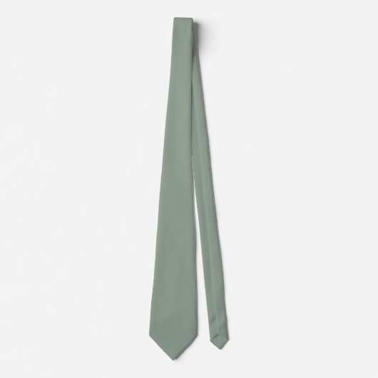Sage Green Soft Pastel Effen Kleur Stropdas (Voorkant)