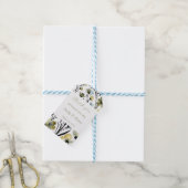 Sage Green & Soft Yellow Botanical Wedding Cadeaulabel (Met Touw)
