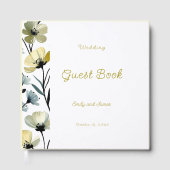 Sage Green & Soft Yellow Botanical Wedding Gastenboek (Voorkant)
