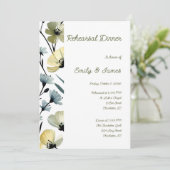 Sage Green & Soft Yellow Botanical Wedding Kaart (Staand voorkant)