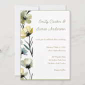 Sage Green & Soft Yellow Botanical Wedding Kaart (Voorkant)
