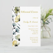 Sage Green & Soft Yellow Botanical Wedding Kaart (Staand voorkant)