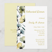 Sage Green & Soft Yellow Botanical Wedding Kaart (Voorkant / Achterkant)