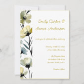 Sage Green & Soft Yellow Botanical Wedding Kaart (Voorkant)