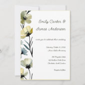 Sage Green & Soft Yellow Botanical Wedding Kaart (Voorkant)
