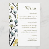 Sage Green & Soft Yellow Botanical Wedding Menu (Voorkant)