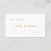 Sage Green & Soft Yellow Botanical Wedding Plaatskaartje (Achterkant)