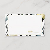 Sage Green & Soft Yellow Botanical Wedding Plaatskaartje (Voorkant)