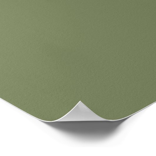 Sage Green Solid Color Poster (Hoek)