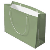 Sage Green Solid Color Trendy Simple Modern Groot Cadeauzakje (Achterkant Gekanteld)
